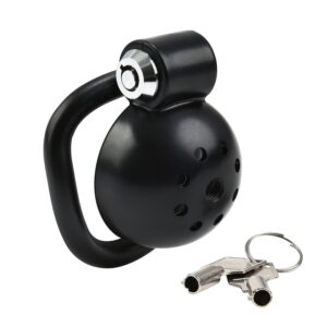 Cage Round Lock 4 x 3.5 cm Noire