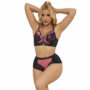 Subblime - Ensemble cuir verni rose à fermeture éclair - L/XL