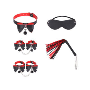 Kit Sexy Bow 5 Pièces Noir-Rouge