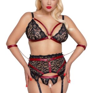 Ensemble 3pcs ouvert avec menottes