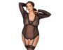 Body manche longue ouvert noir - XL