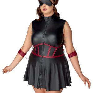 Robe effet corset avec bandeau et menottes