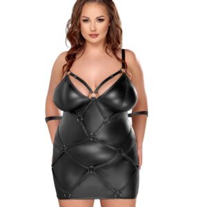 Robe harnais avec zip et attaches