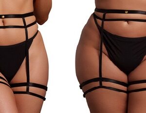 Porte-jarretelles Double Strap Noir