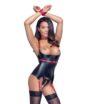 Guêpière seins nues avec string ouvert - XL