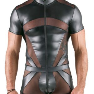 combi shirt semi transparente avec double zip