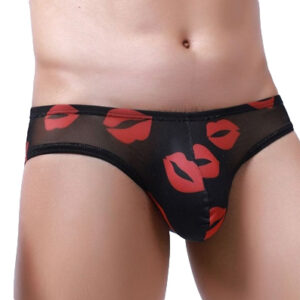 Slip sexy Kiss Lips Noir