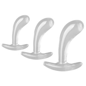Kit de 3 Plugs Curved Three 11 x 3.5cm Transparent