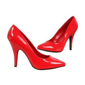 Escarpins Vinyle rouge, Talon 10 cm (grandes tailles)