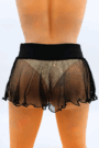 Mini jupe noire en résille large transparente Sofia - 2XL