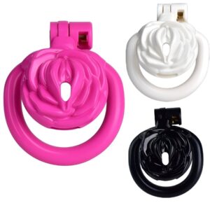 Cage de Chasteté Sissy 3.5x3.5cm Rose, Noir ou Blanc