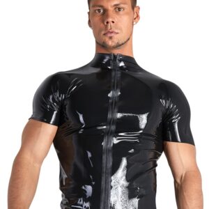 Veste moulante en latex Noir