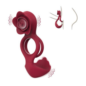 Cockring avec Rose Vibrante ROSEVIBS