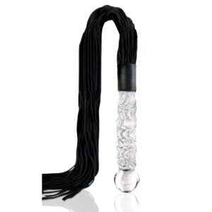 Icicles fouet avec manche gode en verre