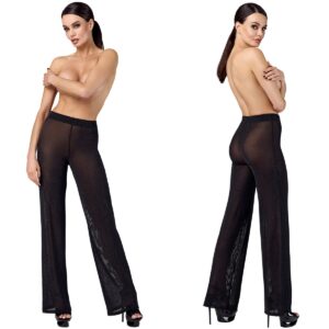 Pantalon en maille pailletée Onyx - Noir Handmade