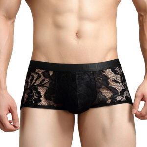 Boxer dentelle Tauwell Beige ou Noir