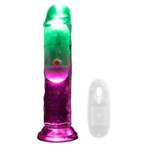 Gode Vibrant Lumineux Led no vibes 15 x 3.5cm Transparent