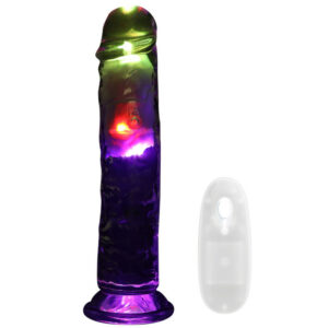 Gode Vibrant Lumineux Led no vibes 18 x 4cm Transparent