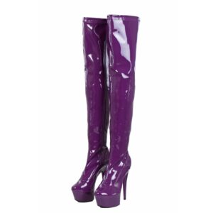 Cuissardes Vinyle plateforme Violette