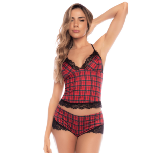 Ensemble 2 pièces imprimé écossais - Mapalé