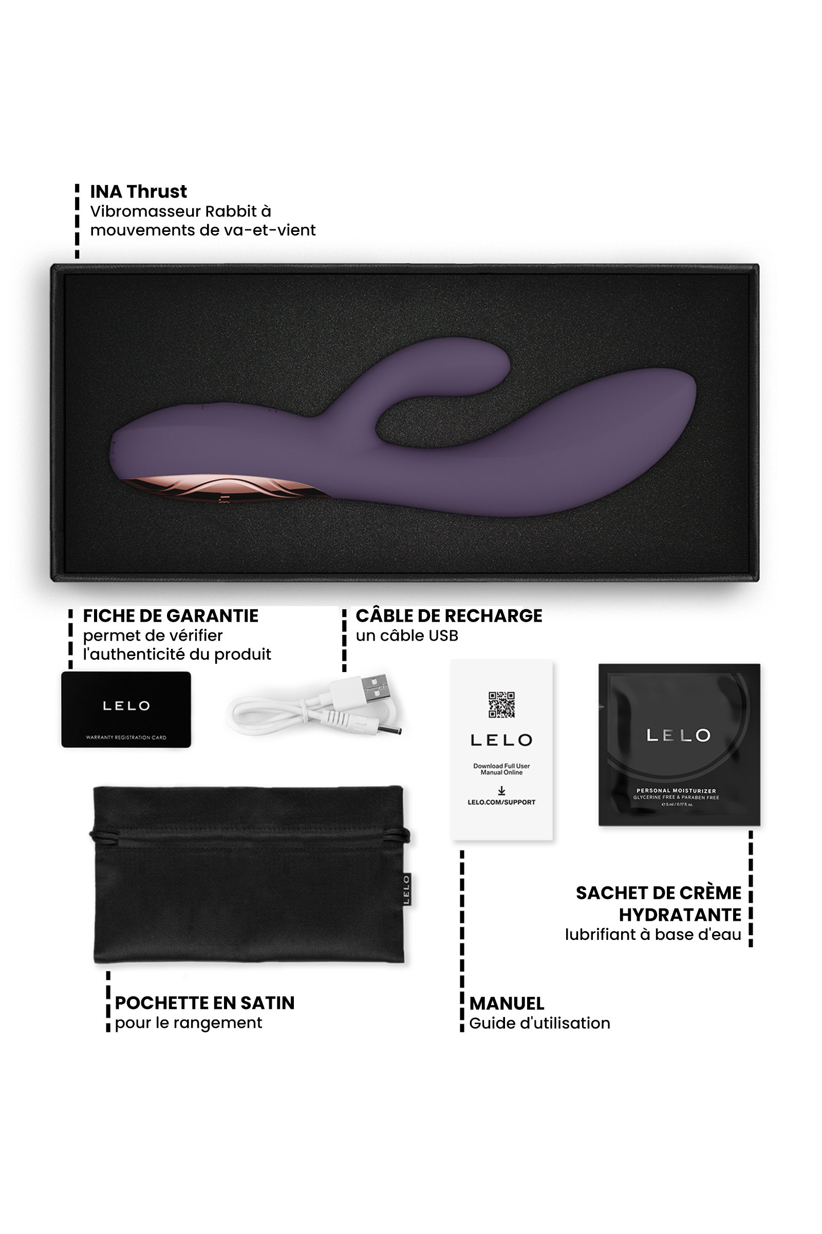 Lelo Ina Thrust - Vibromasseur rabbit va-et-vient – Image 2