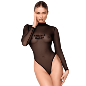 Body transparent noir - Noir Handmade