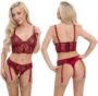 Ensemble rouge  2 pcs ouvert - Cottelli - L