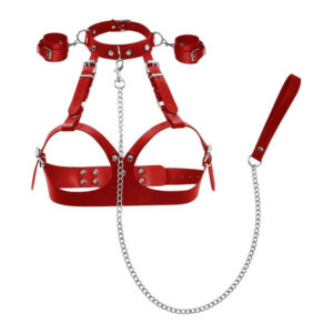 Harnais collier et menottes Beautydom Rouge