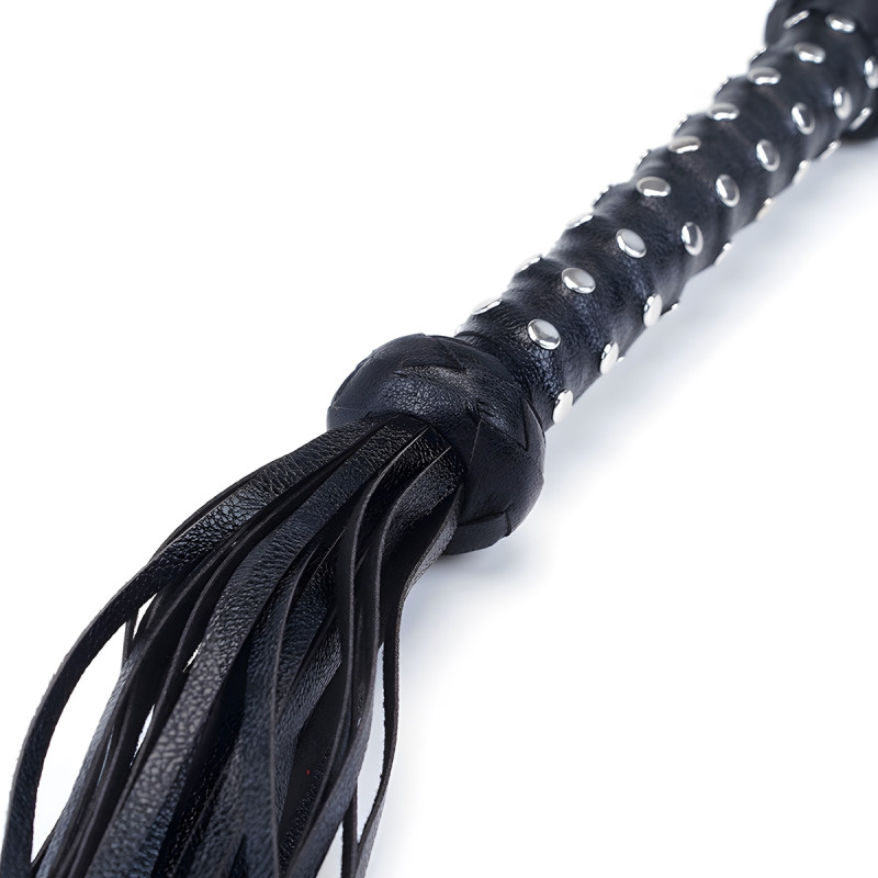 Martinet en cuir Leathal 66cm Noir – Image 2