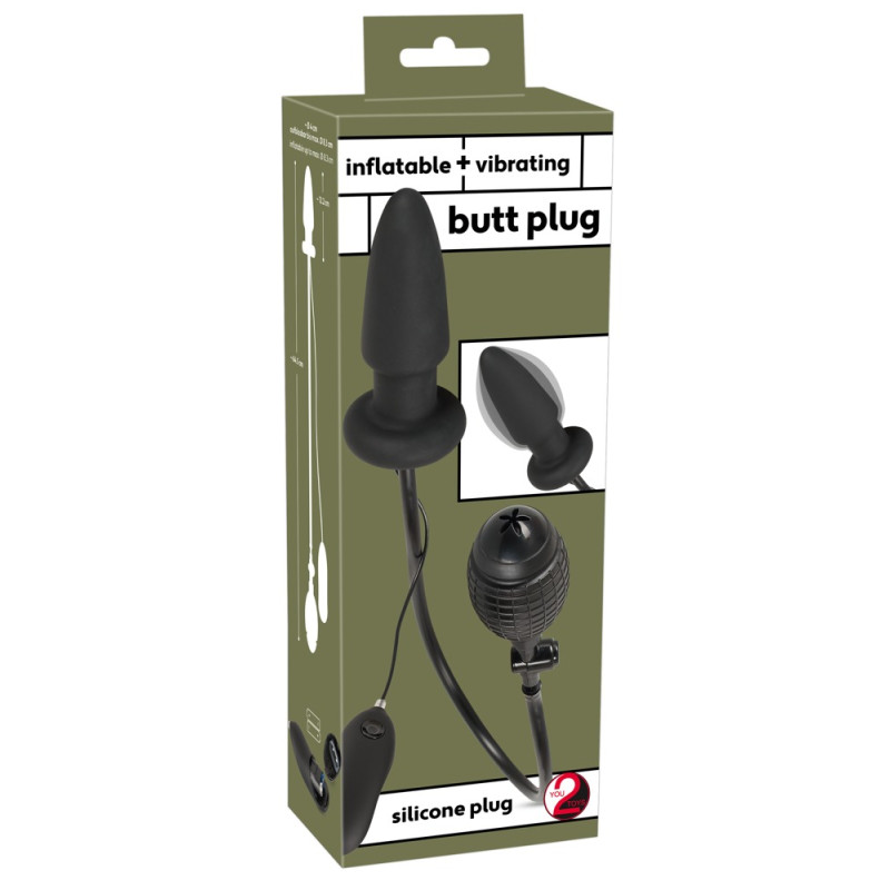 Plug gonflable et vibrant Conikflat 10.5 x 4cm – Image 2