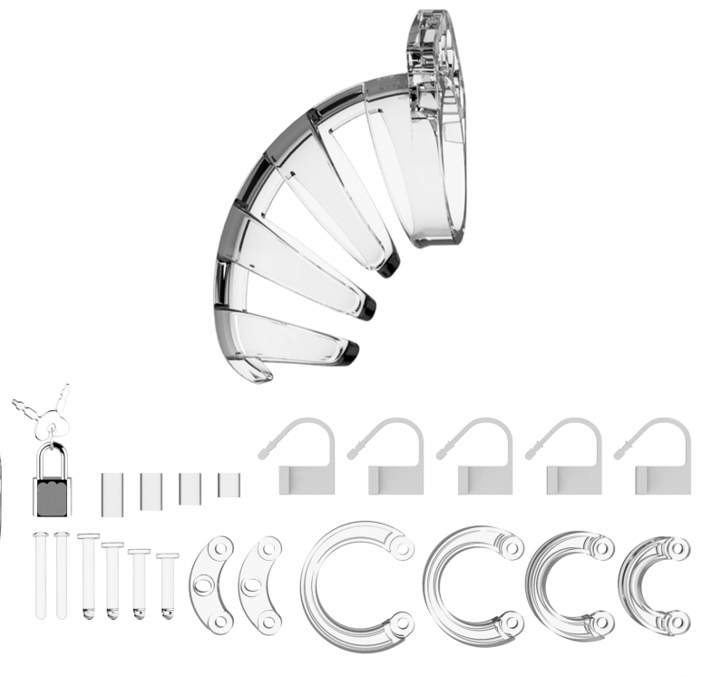 Chasteté ManCage modèle 02 9 x 4.2cm transparente – Image 3
