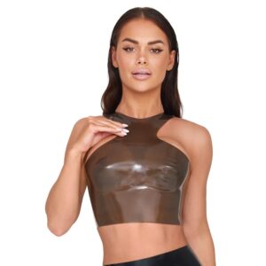 Top latex gris fumée