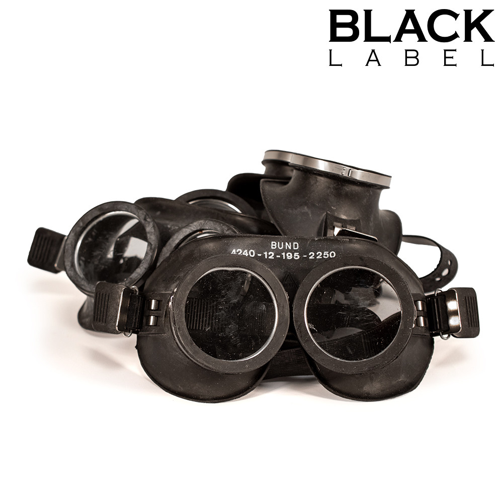 Véritables Lunettes Rubber Goggles Noires – Image 2