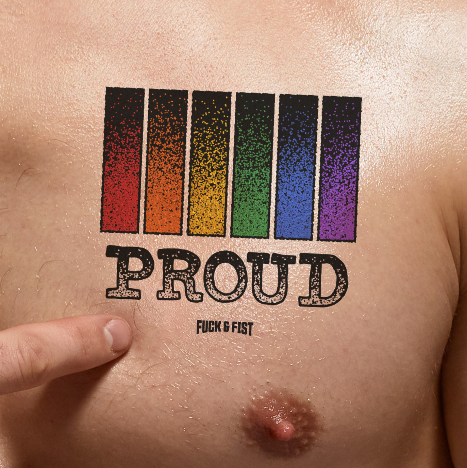 Tatouage temporaire Proud 9 x 8.5cm