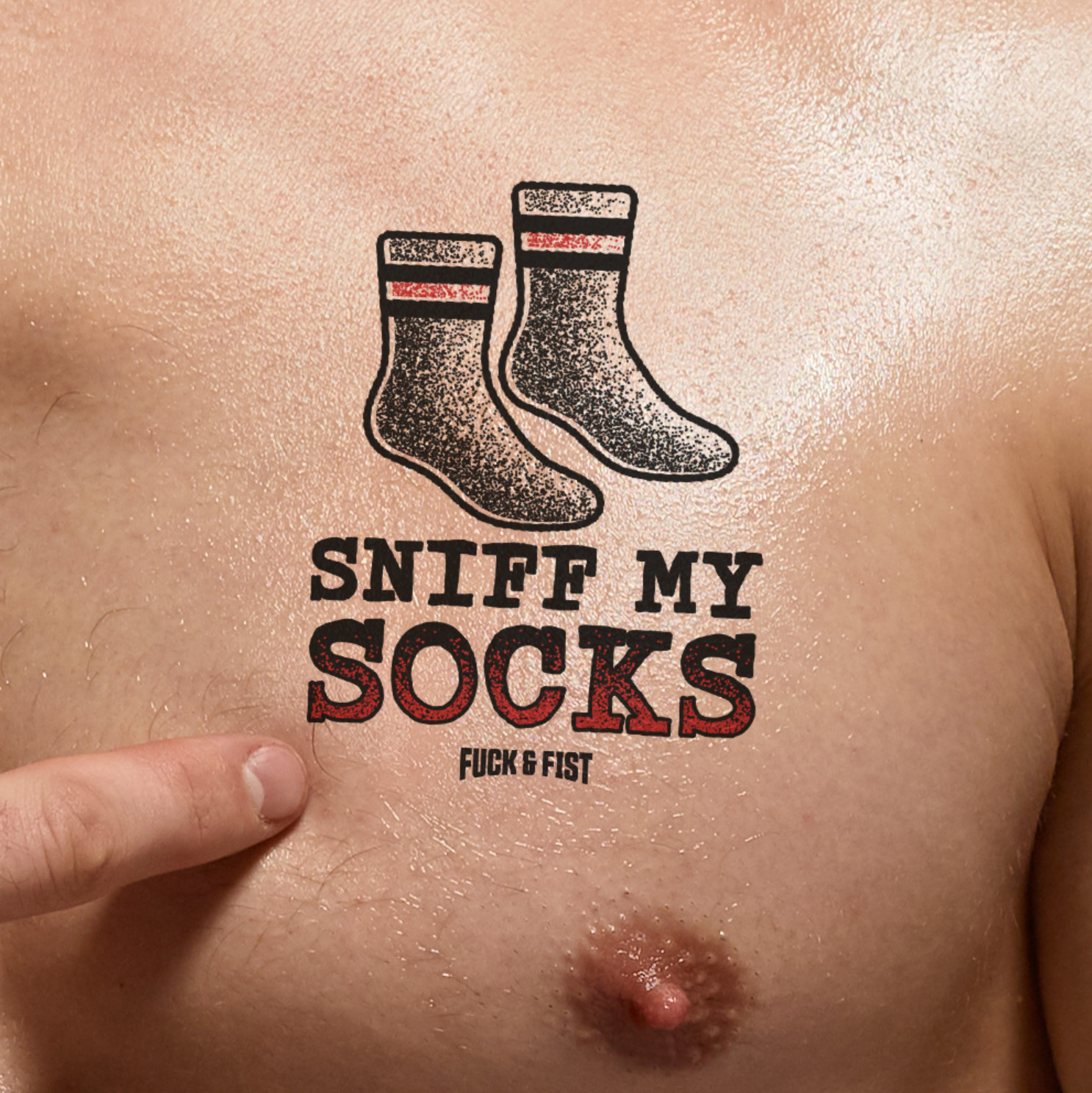 Tatouage temporaire Sniff my Socks 9 x 7cm