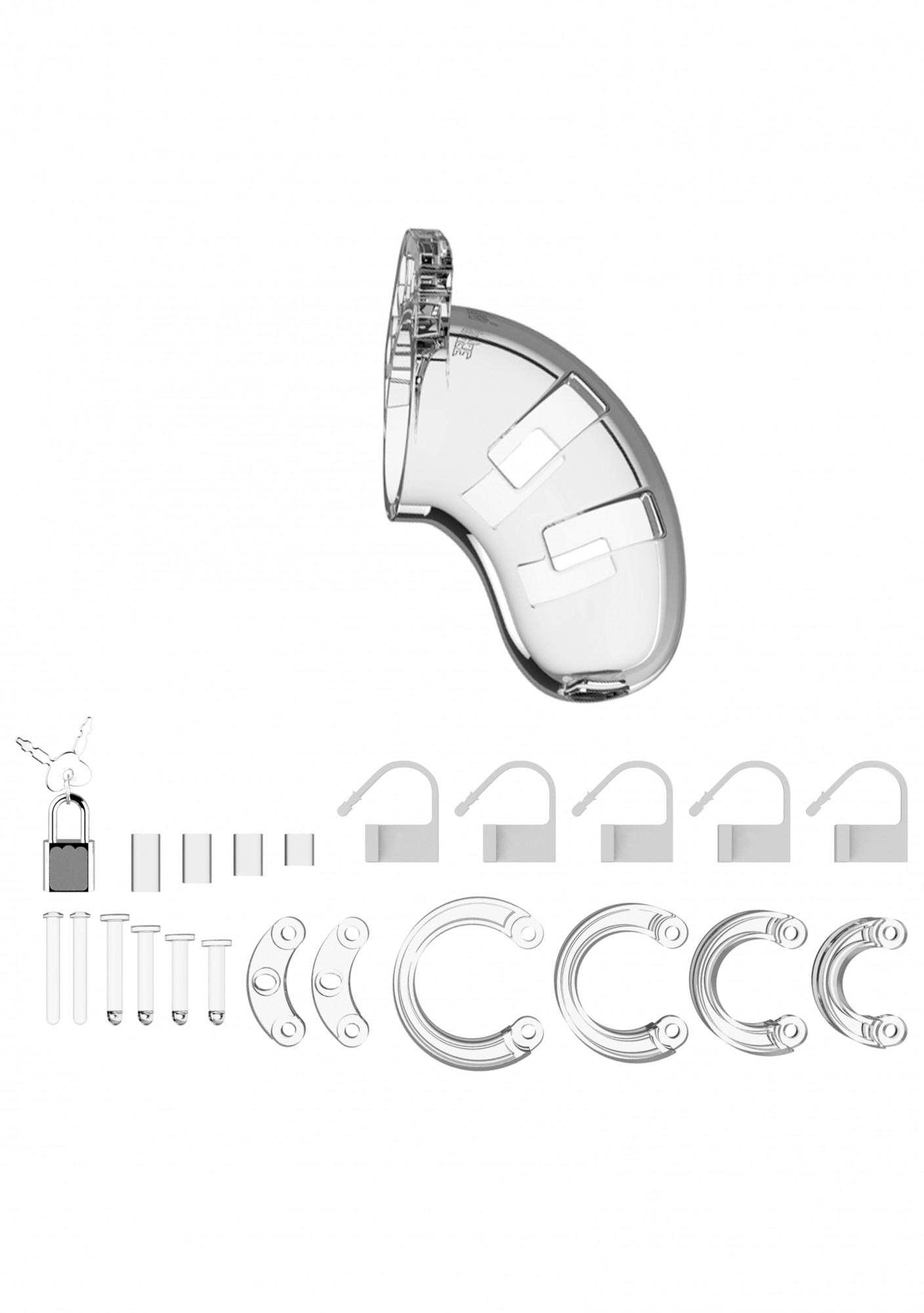 Chasteté ManCage modèle 01 9 x 4.2cm transparente – Image 3