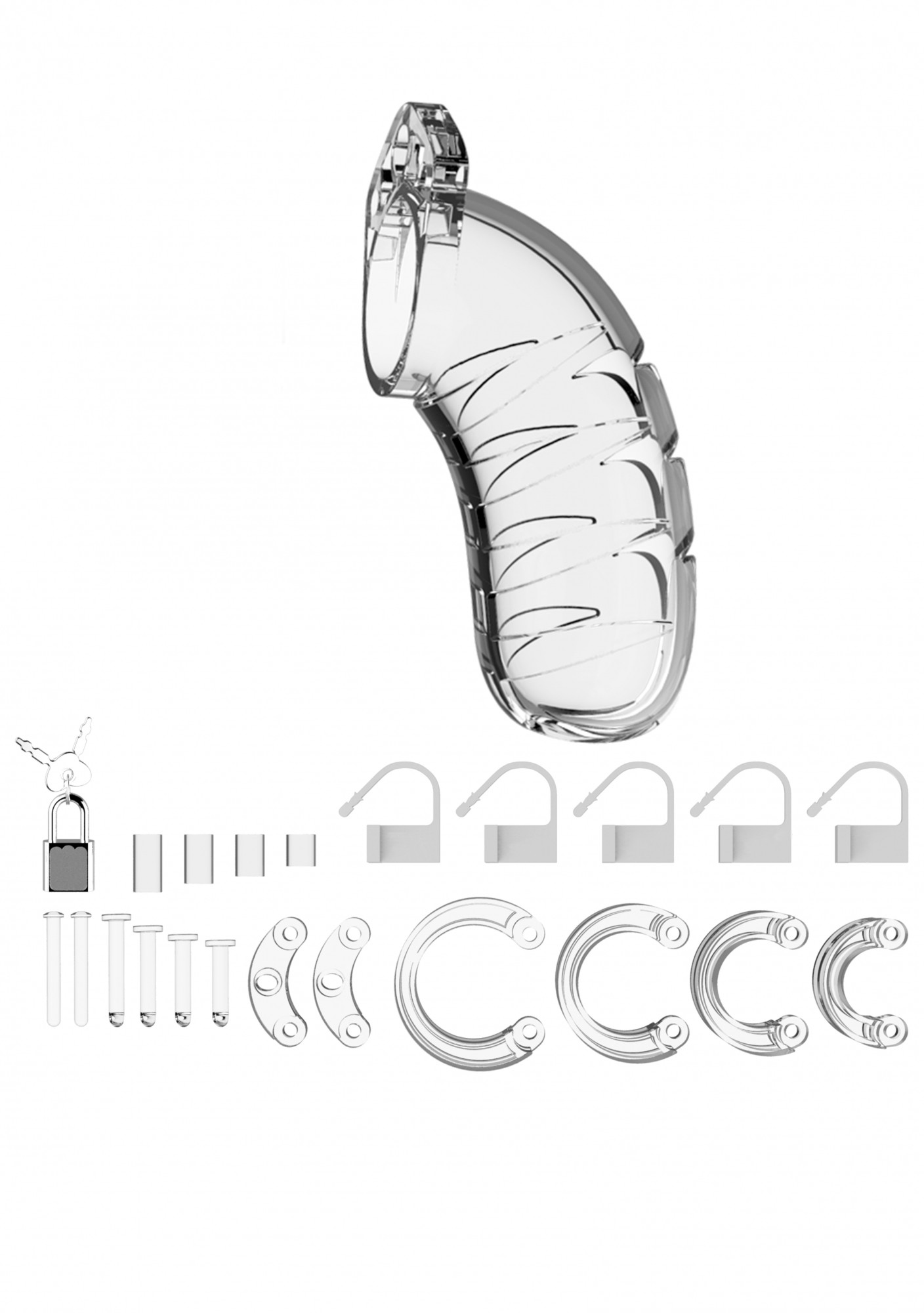 Cage de chasteté ManCage Modèle 04 11 x 3.5 cm transparente – Image 3
