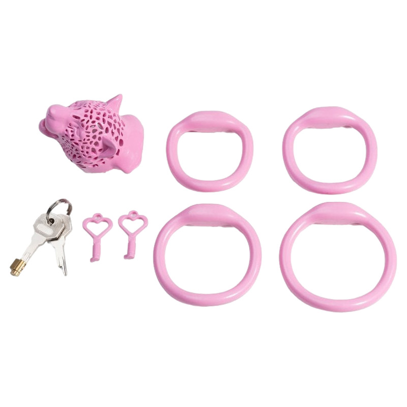 Cage Léopard 7 x 3.3 cm Rose – Image 2