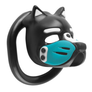 Cage Puppy 4.5 x 3.2 cm Noir-Bleu