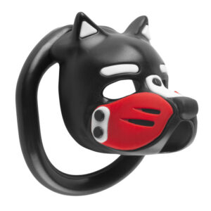 Cage Puppy 4.5 x 3.2 cm Noir-Rouge
