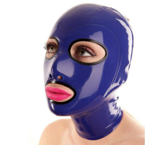 Cagoule en latex Outline Bleu-noir
