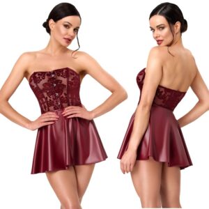Bustier wetlook - Noir Handmade