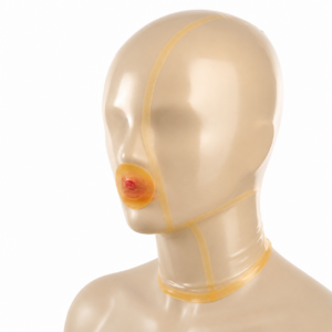 Cagoule en latex Komplete Face Transparente