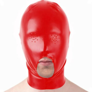 Cagoule en latex Pierce Eyes Rouge