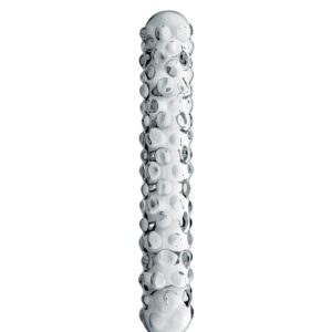 Glossy Toys n°6, double dong en verre perlé 17cm