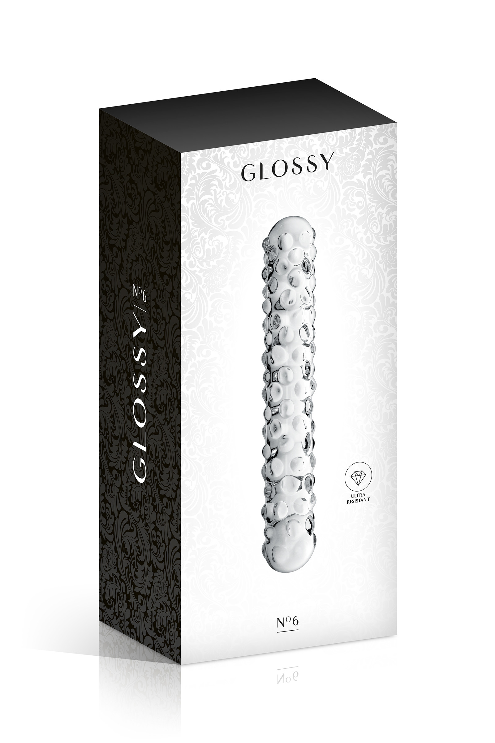 Glossy Toys n°6, double dong en verre perlé 17cm – Image 2