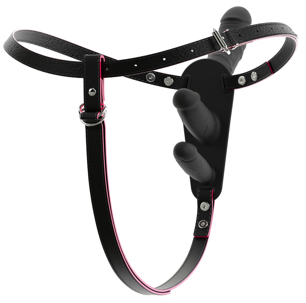 Strapon triple stimulations télécommandé (2in1out) – Image 10