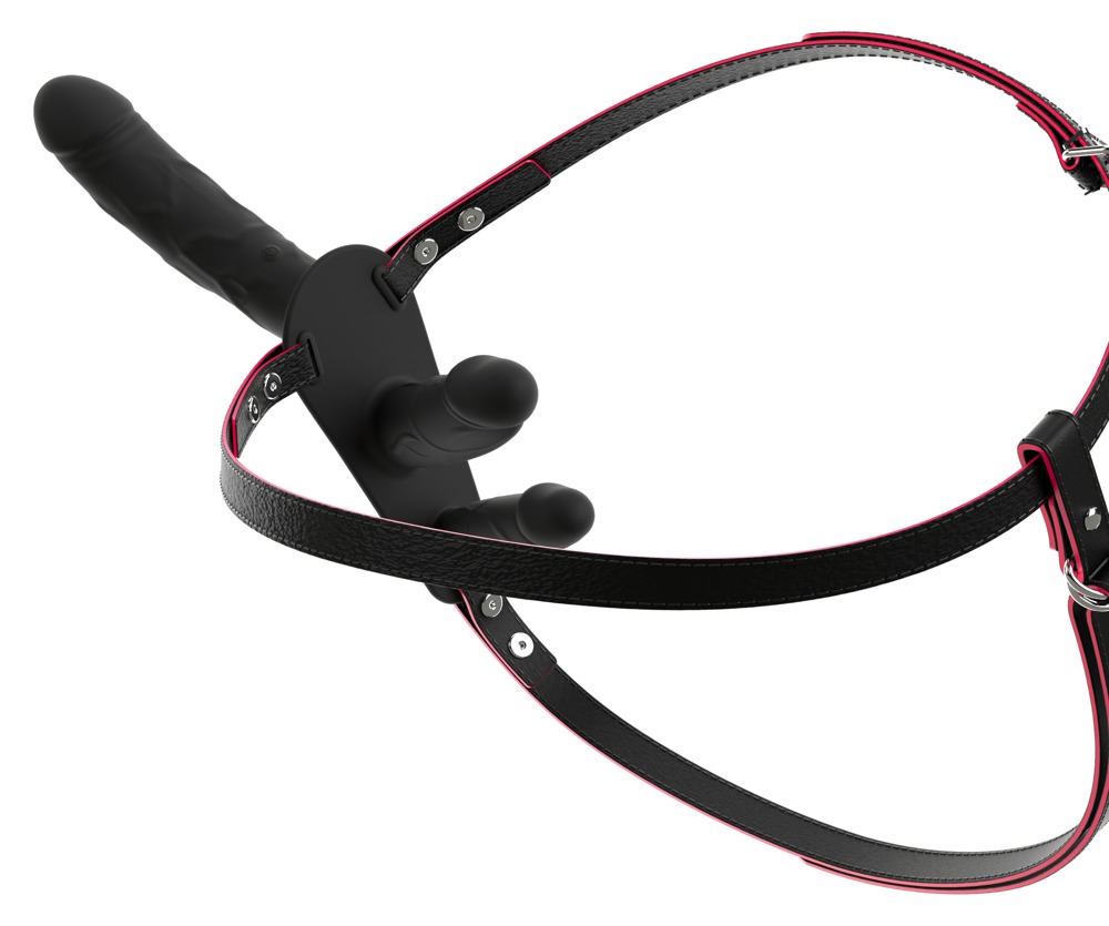 Strapon triple stimulations télécommandé (2in1out) – Image 9