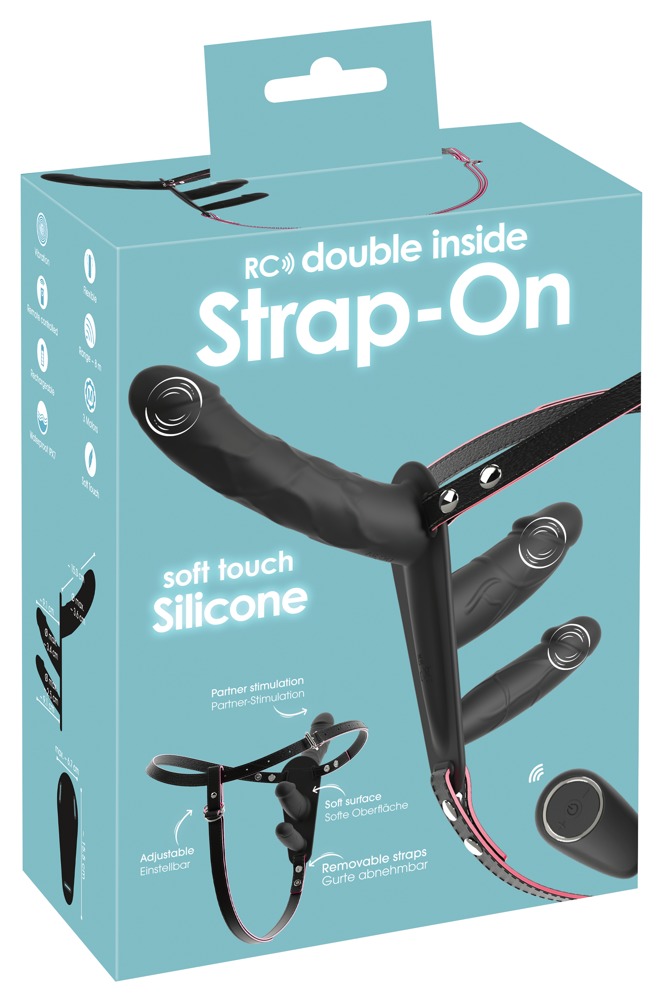 Strapon triple stimulations télécommandé (2in1out) – Image 13